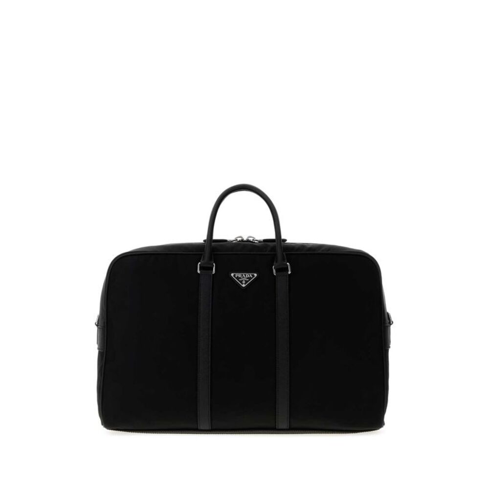 Prada Men Black Re-Nylon Travel Bag